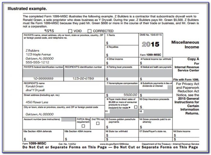 1099 Misc Form 2016 Printable Free