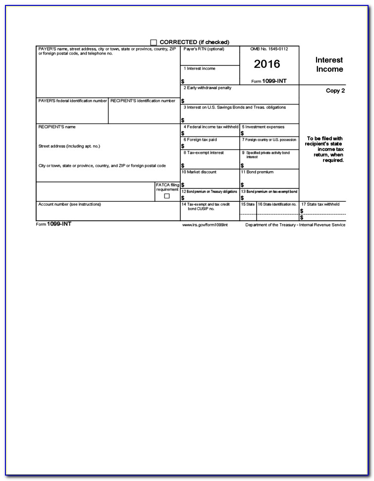 1099 Tax Form 2015 Printable