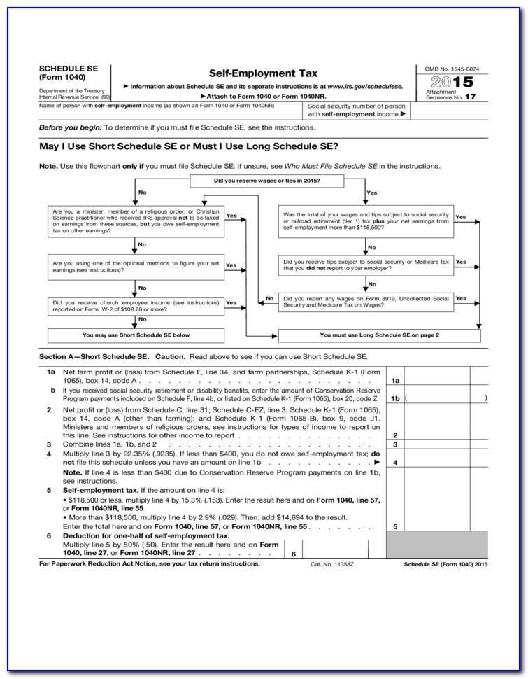 2015 Irs Tax Forms 1040a