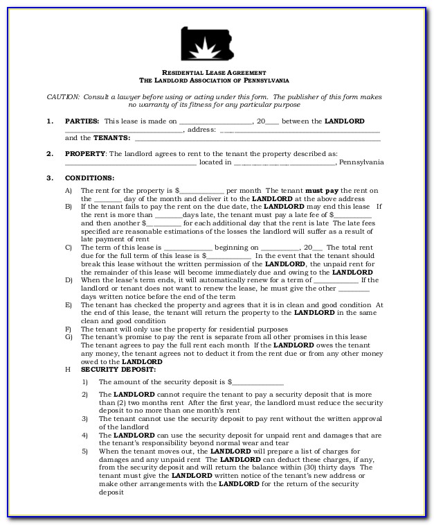 Blank Commercial Lease Form
