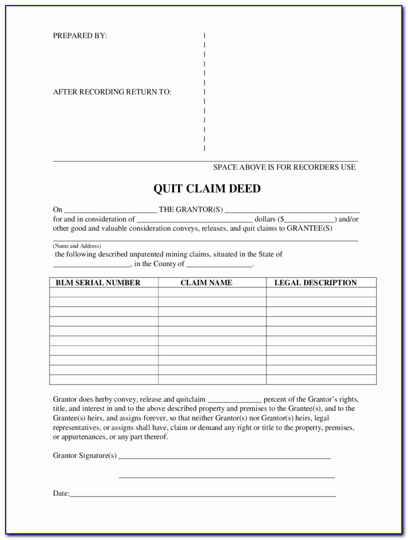 Chicago Title Quit Claim Deed Form Illinois