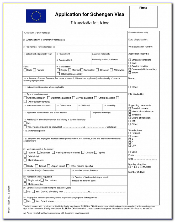 Chinese Visa Application Form Montreal