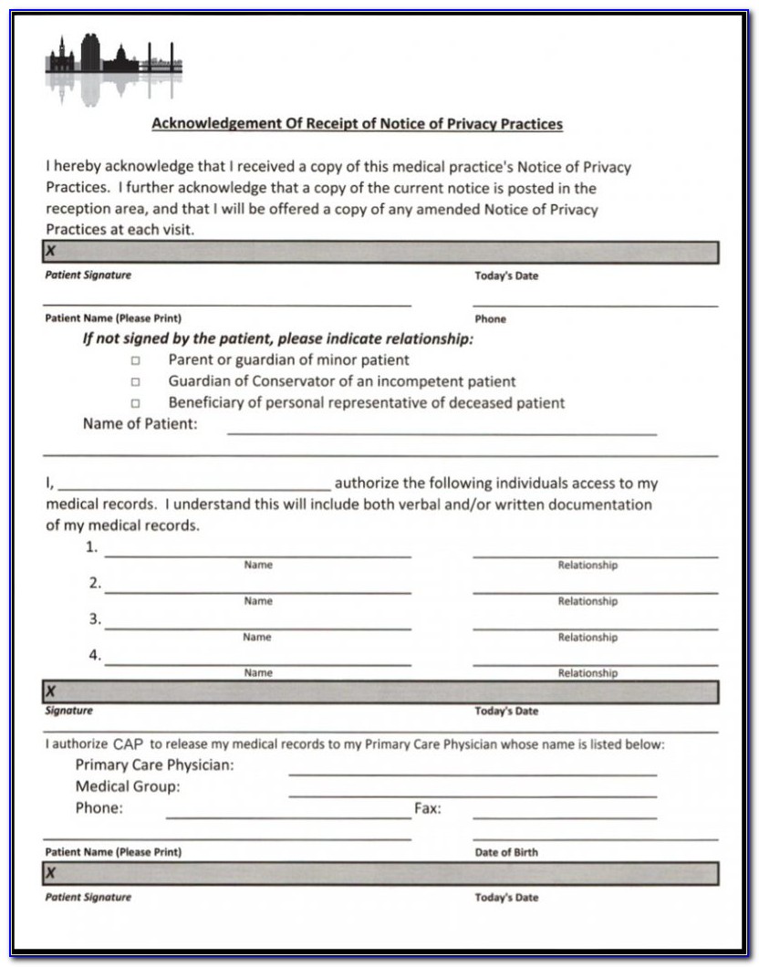 Chiropractic Intake Forms Template