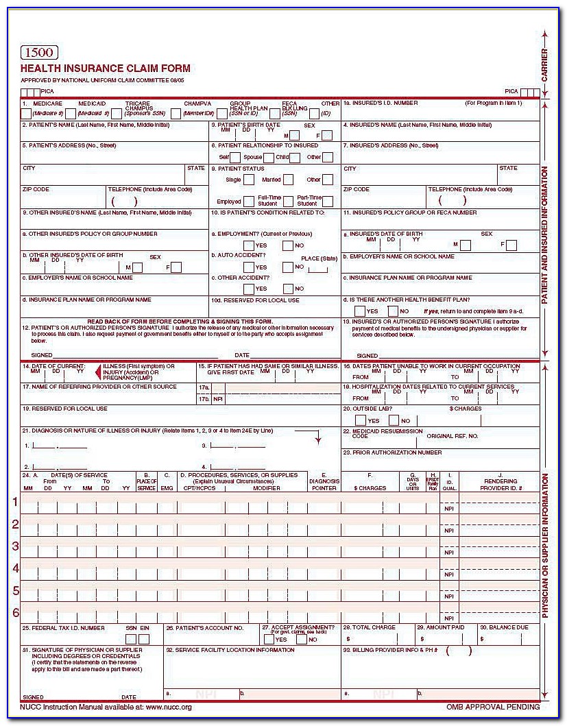 Cms Form 1500 Template