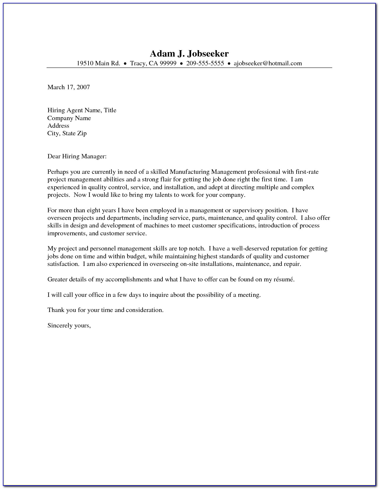 Cover Letter Free Samples Administrative Assistant