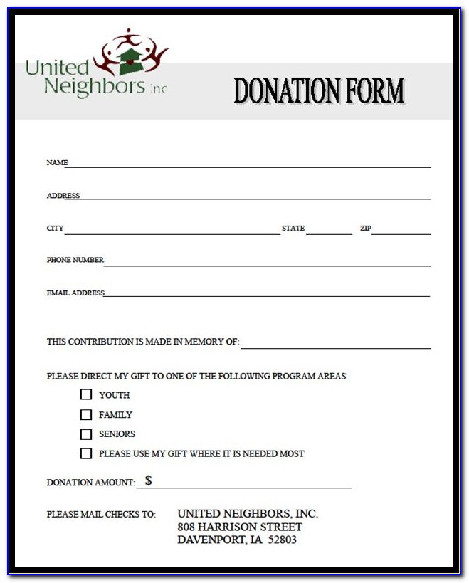 Donation Receipt Template For Nonprofits