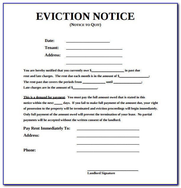 Eviction Notice Forms Ontario
