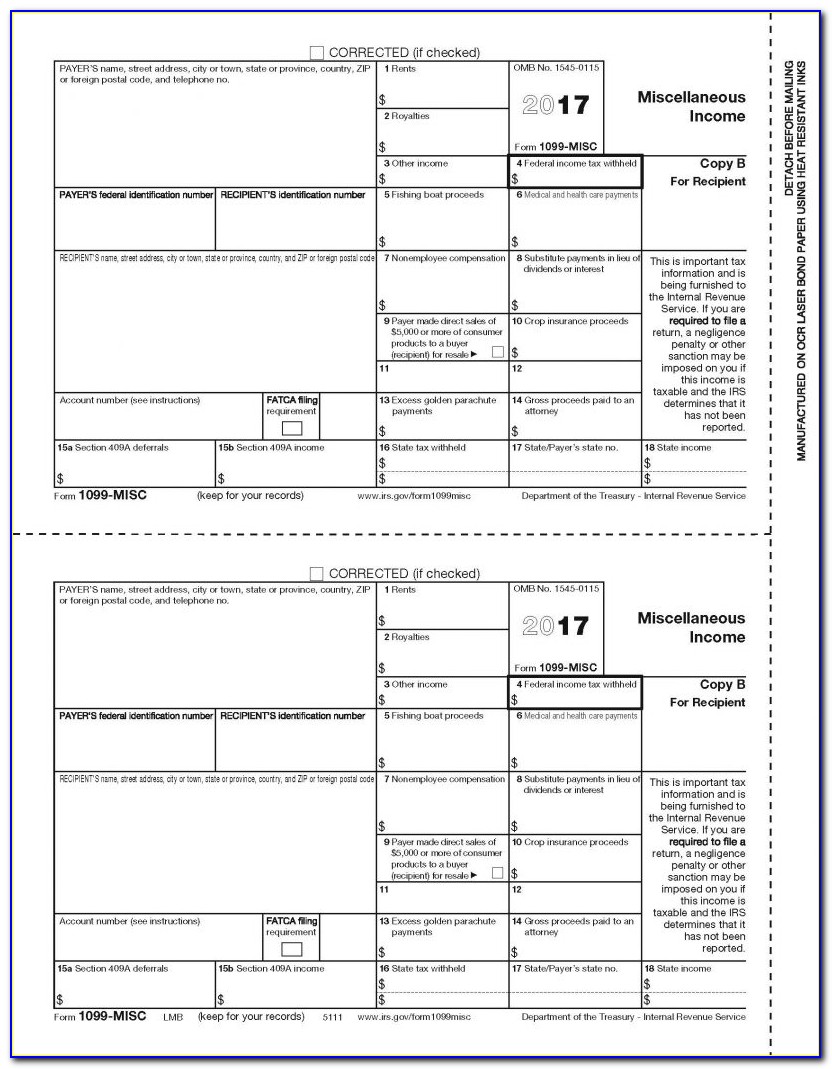 Fill In Form 1099 Misc 2015