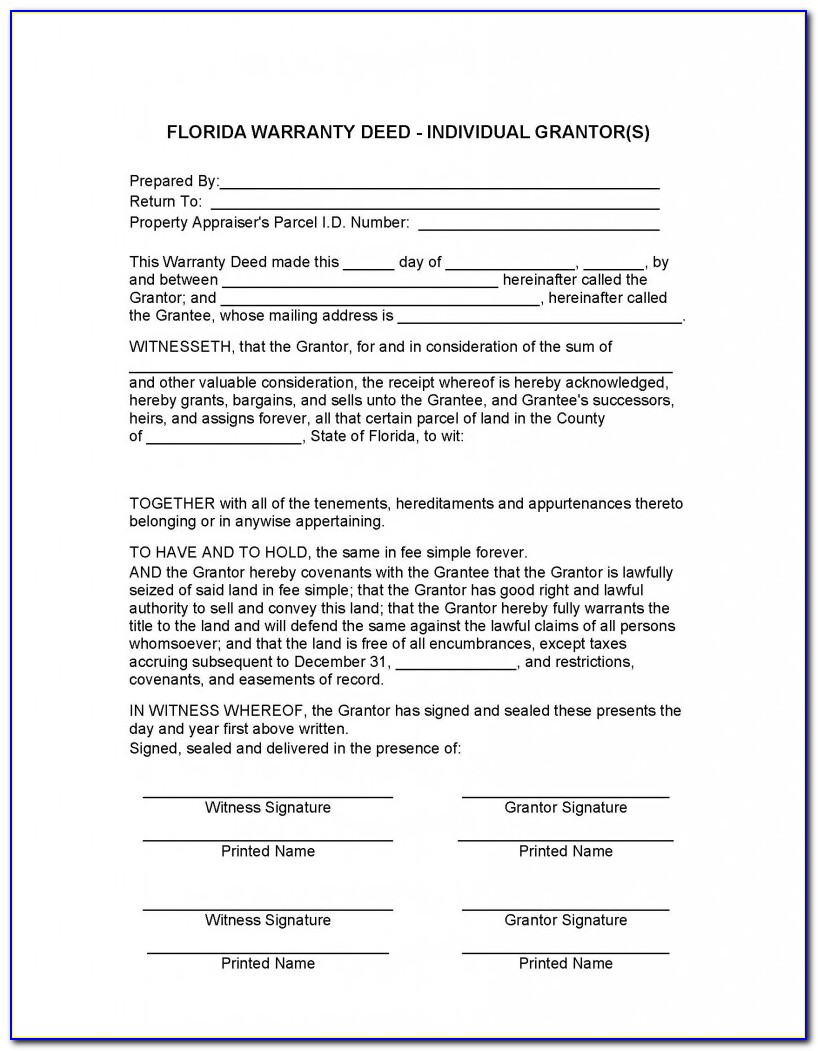 Florida Lady Bird Deed Form Pdf