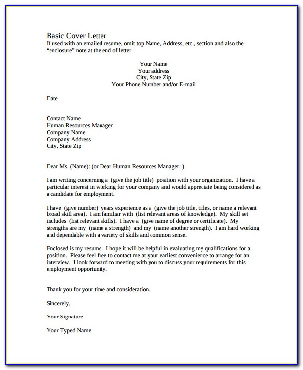 Free Cover Letter Template Download Word