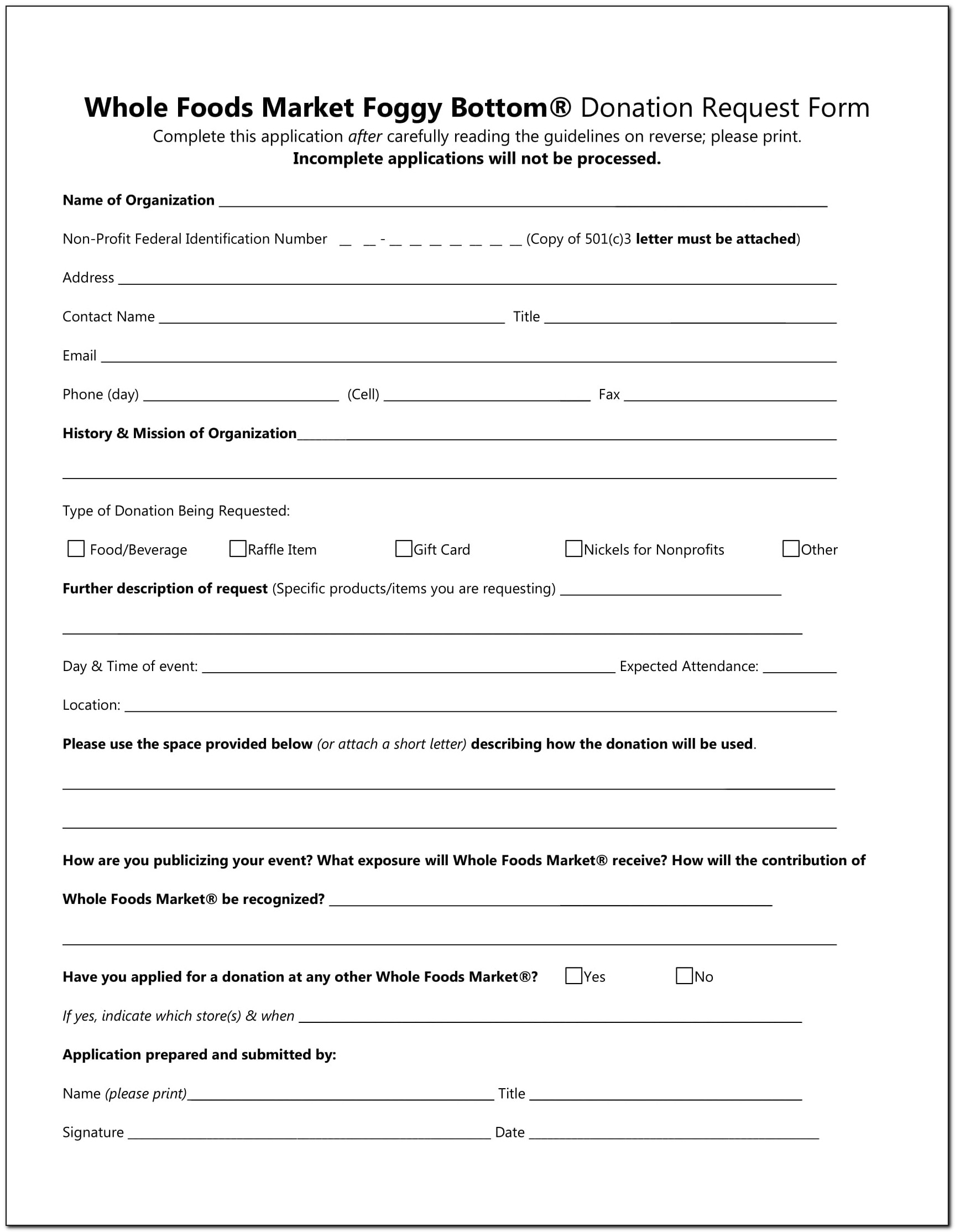 Free Donation Forms For Nonprofits