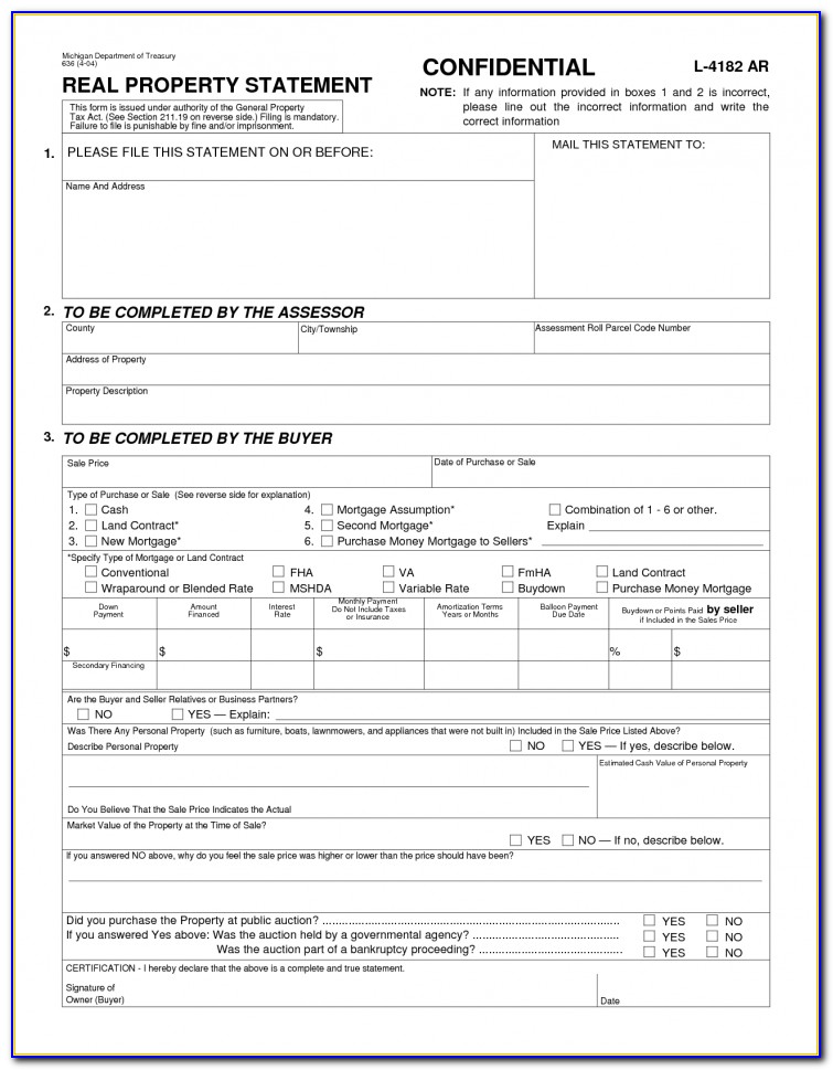 Free Printable Land Contract Forms Ohio