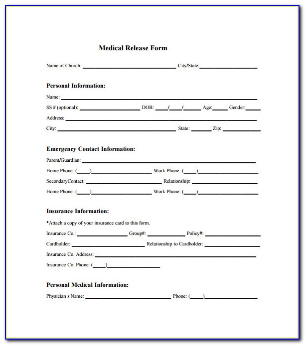 Free Printable Medical Consent Form Template