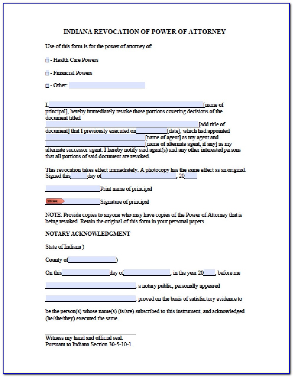 Free Printable Power Of Attorney Forms California