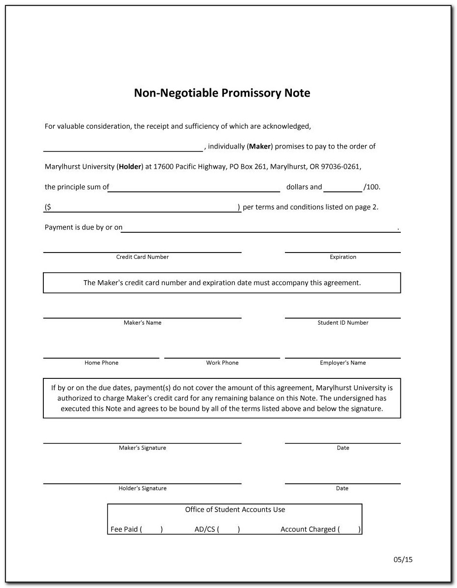 Free Promissory Note Form Arizona