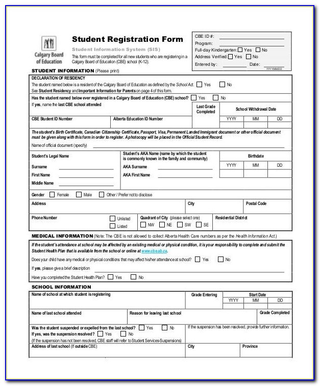 Registration Form Template 9+ Free Pdf, Word Documents Download In School Registration Form Template