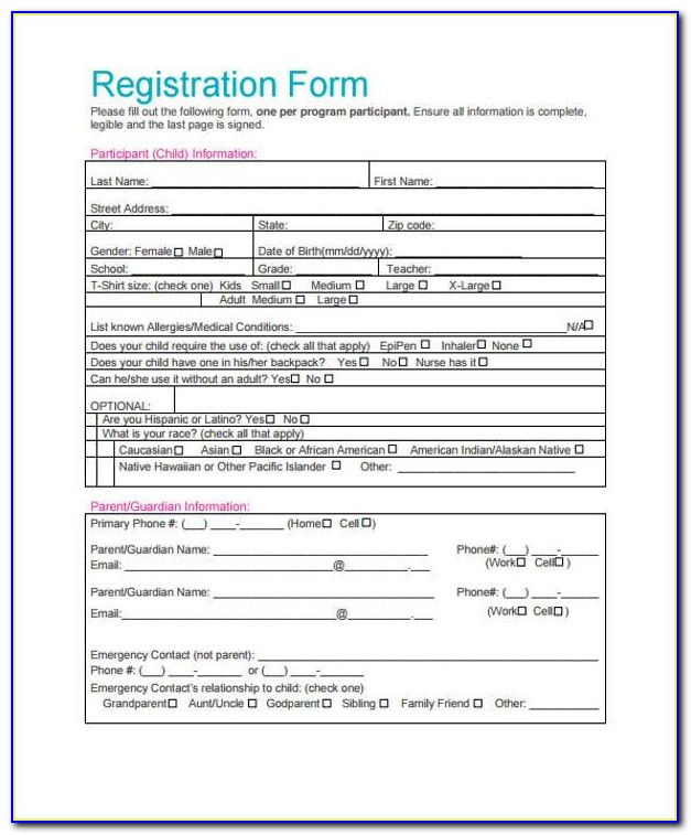 Free Registration Form Template Html