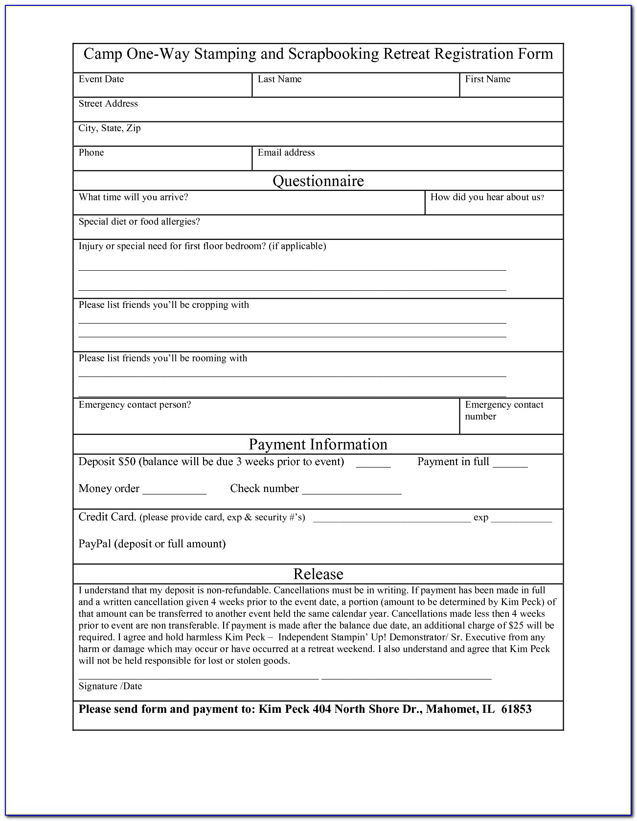 Free Registration Form Template Php