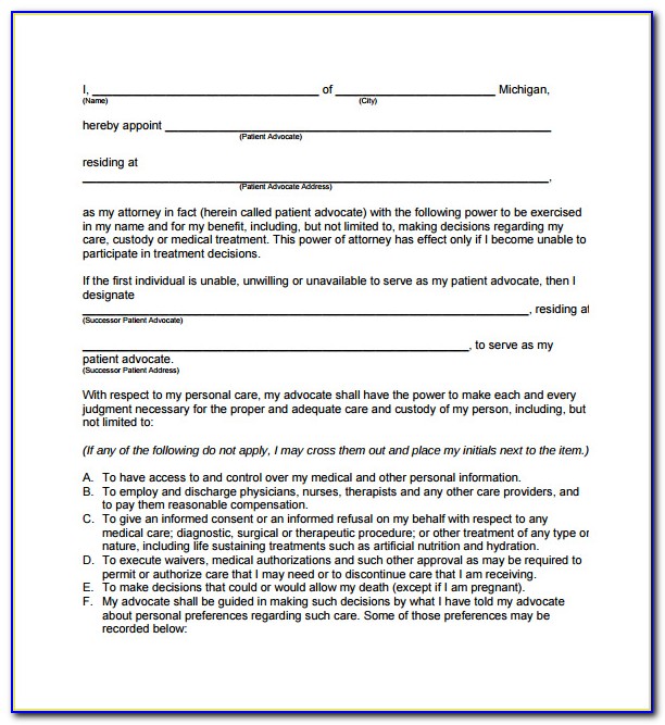 General Power Of Attorney Form Free Download