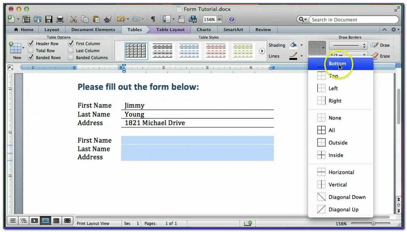 How To Create Fillable Forms In Word