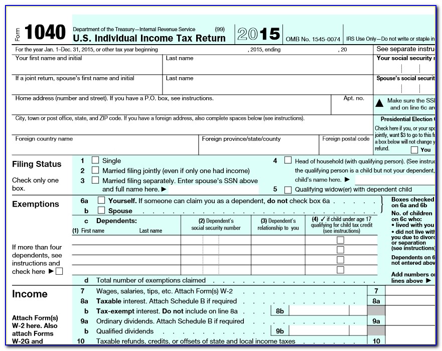 Irs 2016 Income Tax Forms
