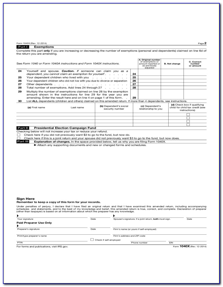 Irs Form 1040x Where To File