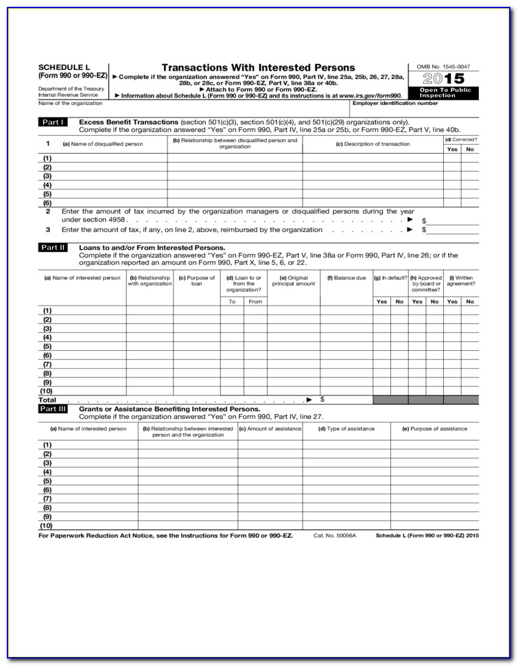 Irs Form 990 Ez Instructions 2015