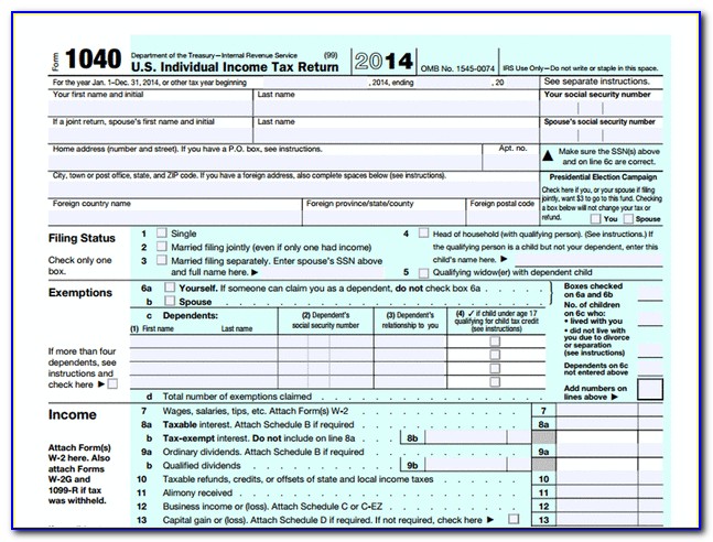 Irs Forms 1040ez Instructions