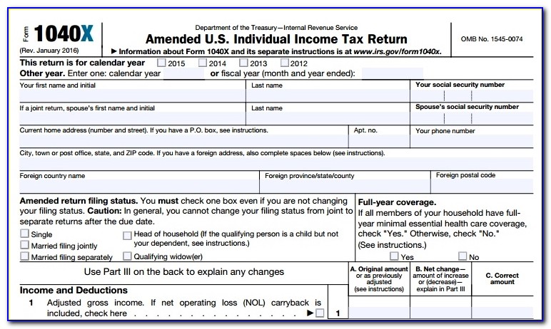 Irs Forms 1040x 2014