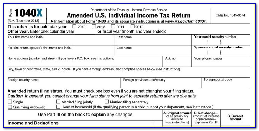 Irs Forms 1040x 2016
