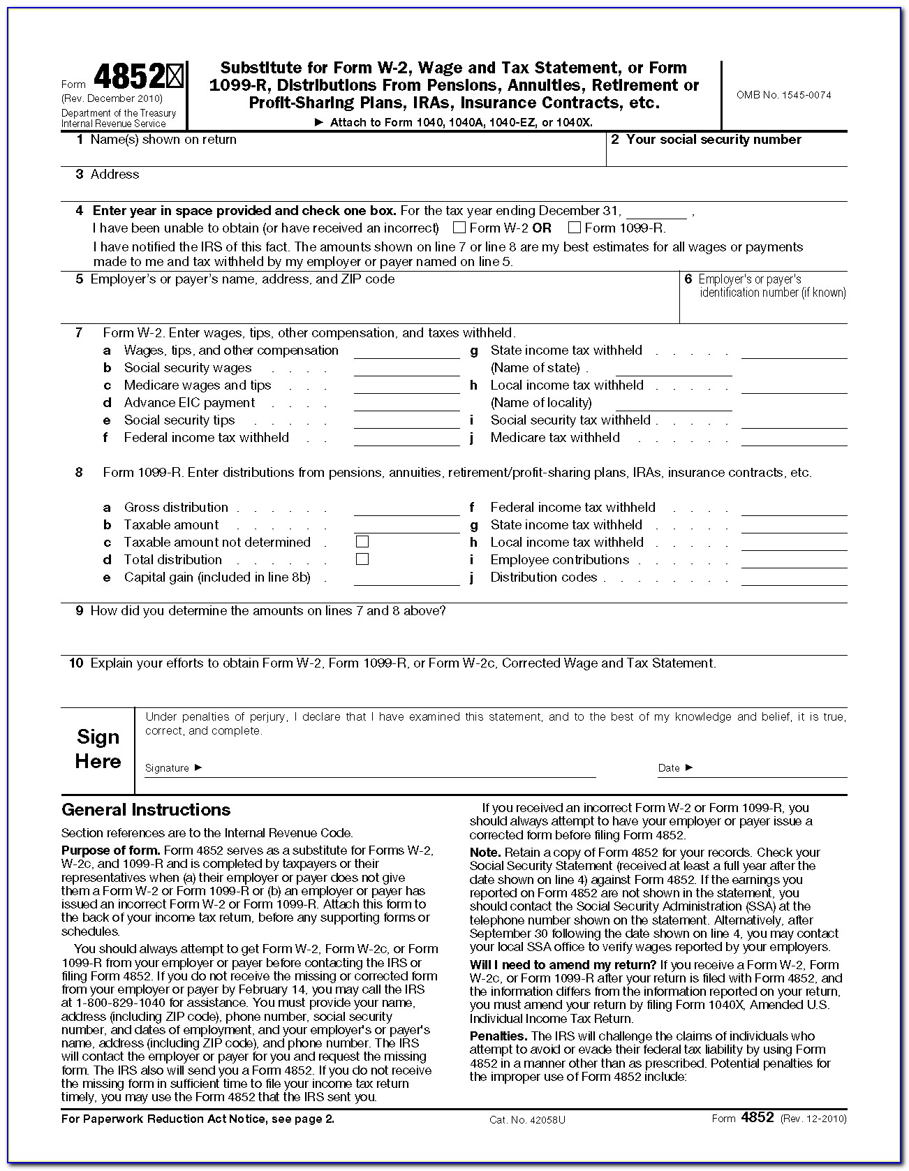 Irs Forms W 2c