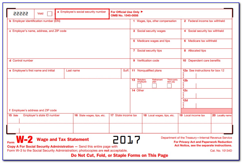 Irs W2 Forms 2015