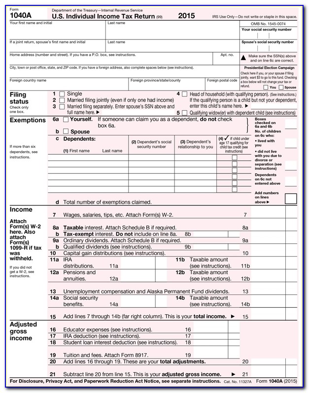 Printable Tax Forms 2015 | Shareitdownloadpc Within Printable Tax Forms 2015