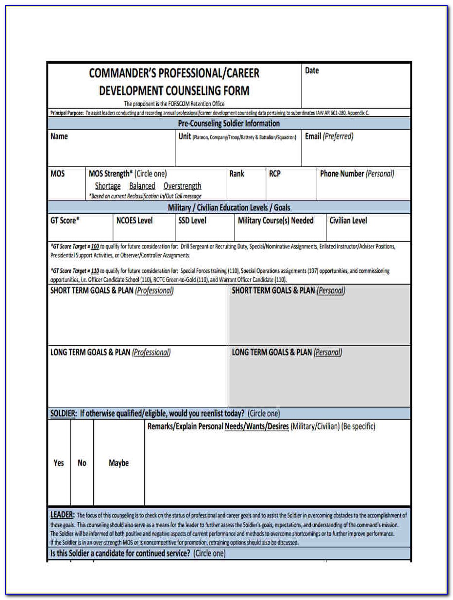 Military Finance Forms