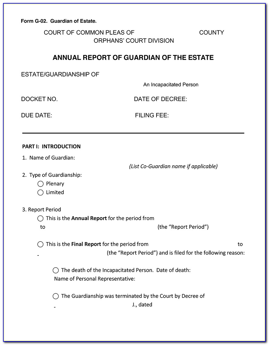 Montgomery County Pa Guardianship Forms
