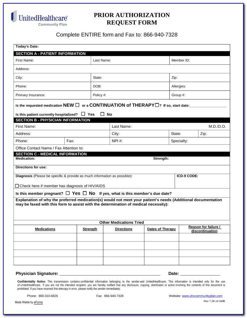 Ohio Medicare Part B Prior Authorization Form