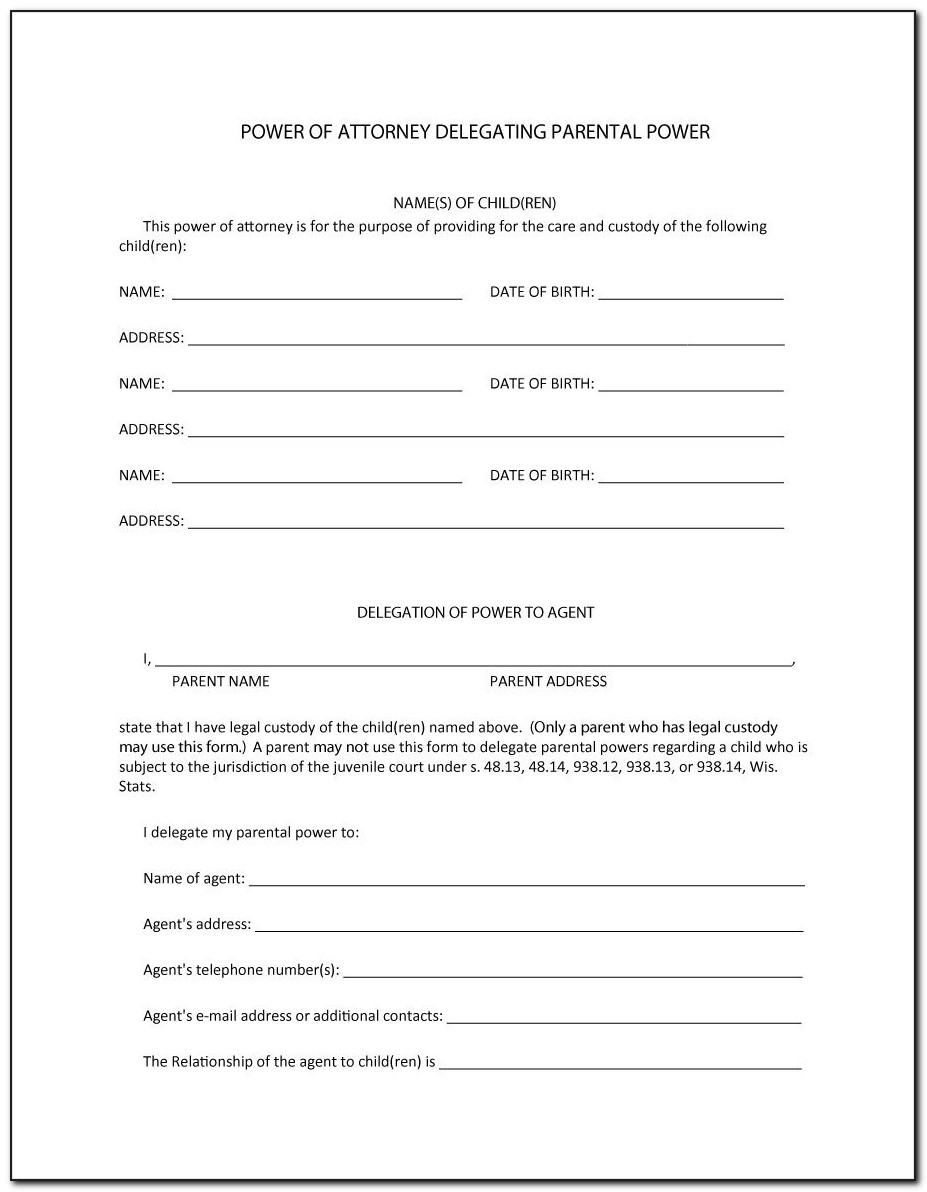 Ordinary Power Of Attorney Form Free Download