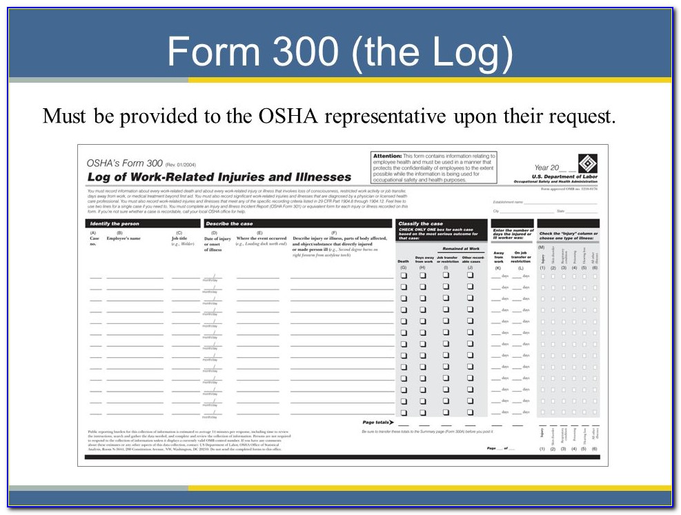 Osha 300a Form Instructions
