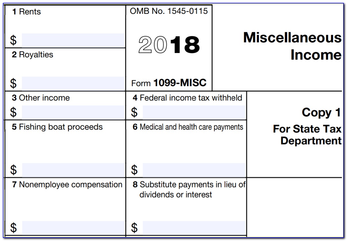 Printable 1099 Misc Form 2015