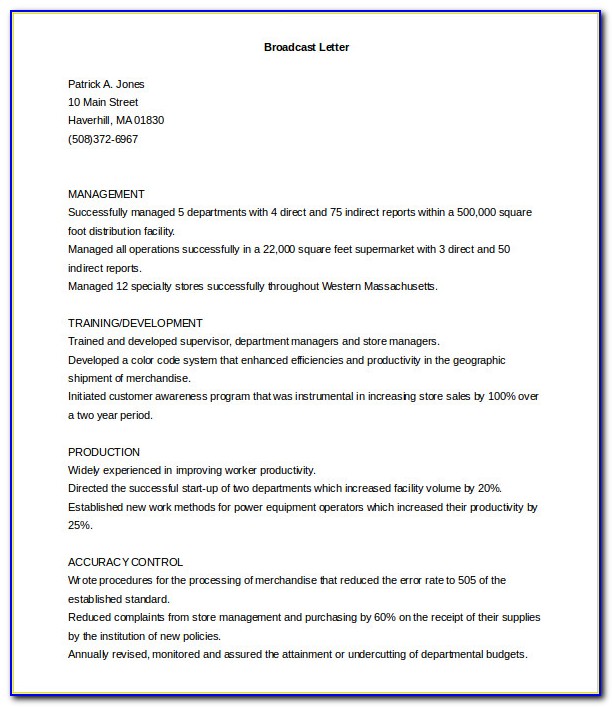 Printable Cover Letter Template