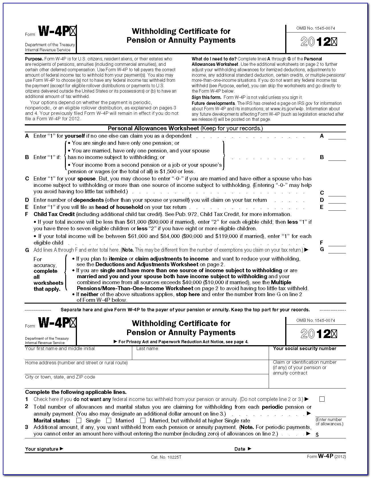 Printable Irs Forms 1040a