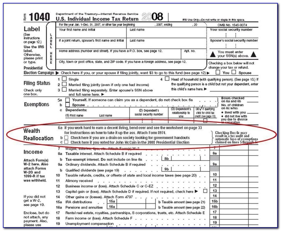Obama's Irs Unveils New 1040 Tax Form | International Liberty Regarding Printable Tax Forms 1040