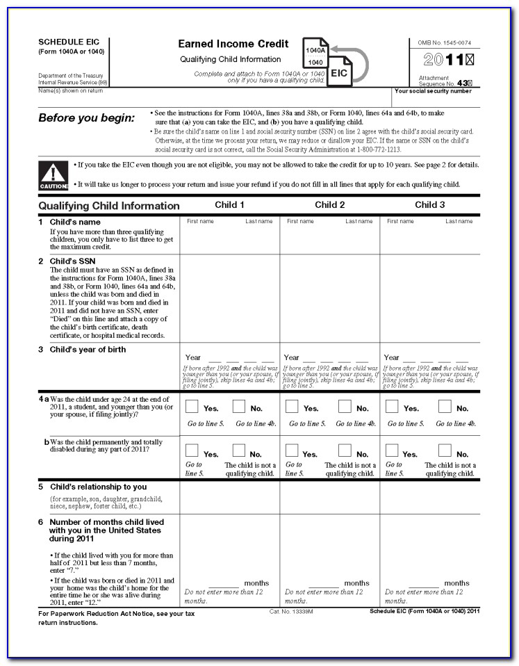 Printable Irs Forms And Instructions