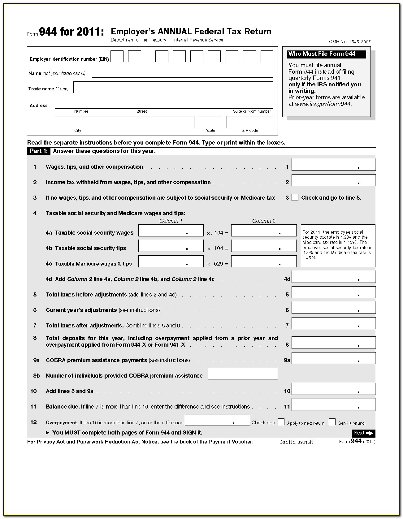 Printable Irs Forms Schedule A