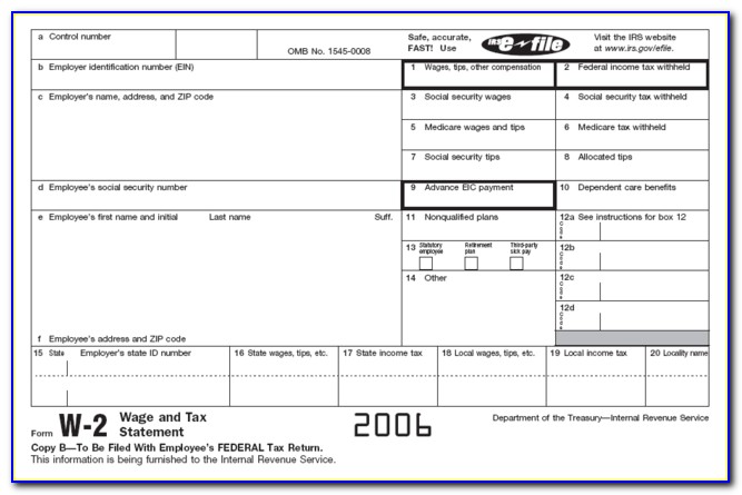 Printable W2 Form For Employees 2015