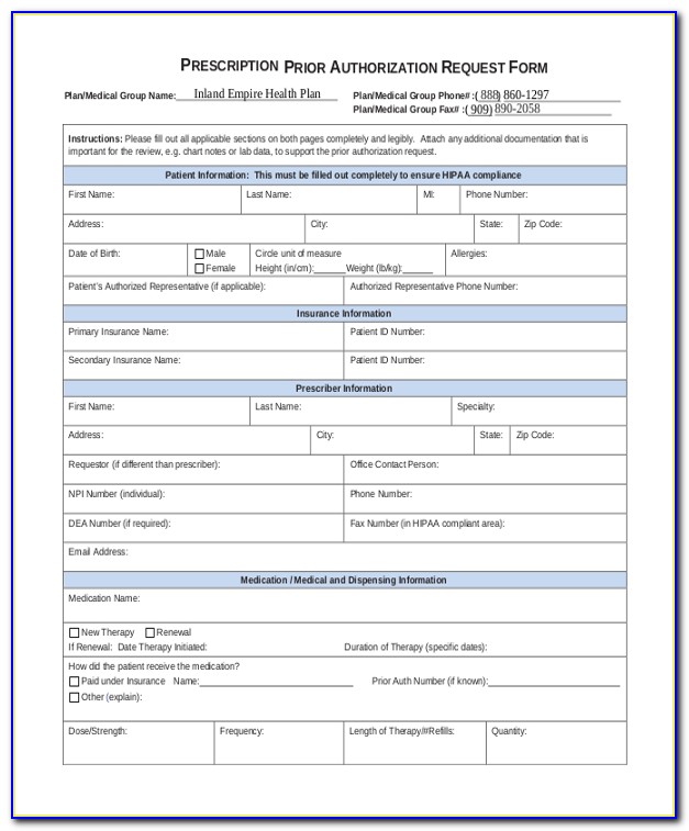 Prolia Prior Authorization Form For Medicare