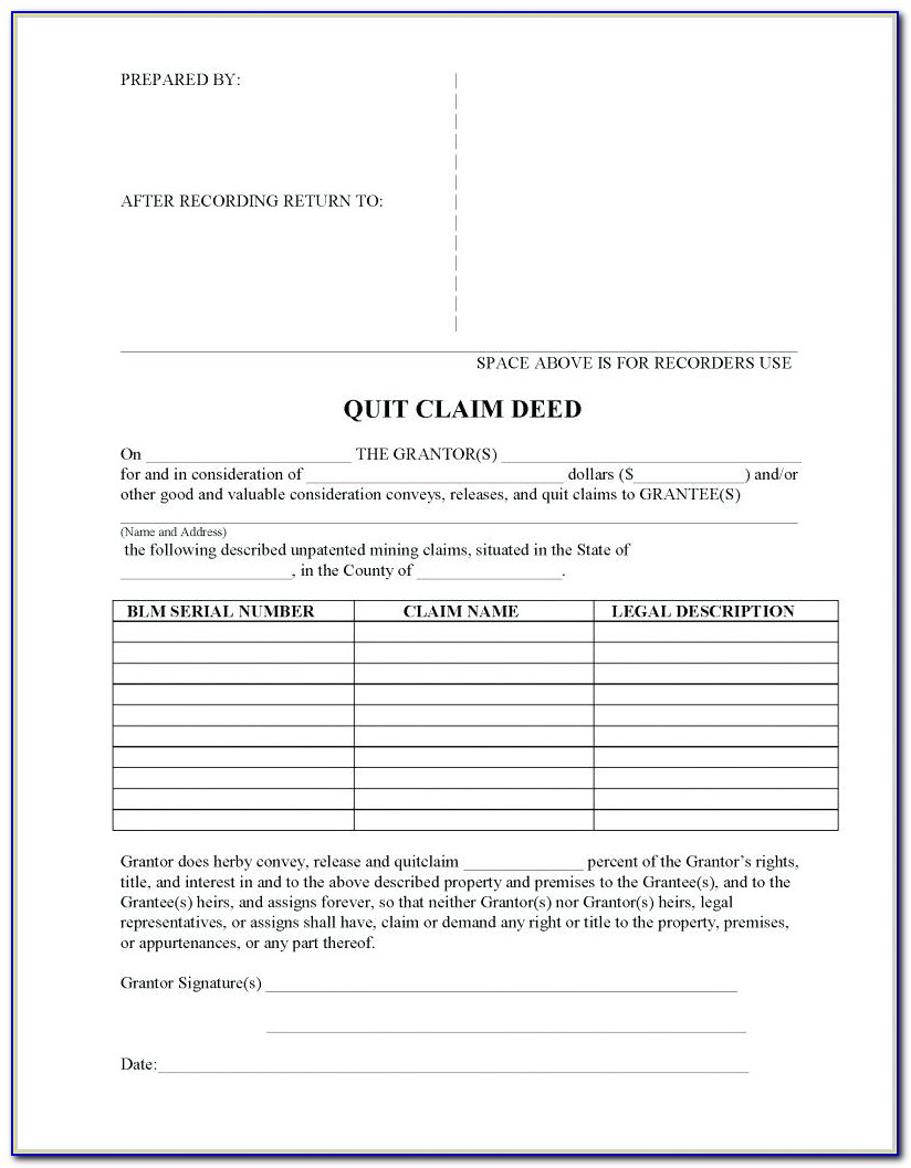 Quit Claim Deed Form Lorain County Ohio