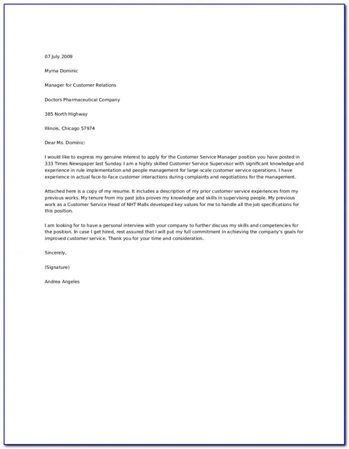 Relationship Manager Cover Letter Template