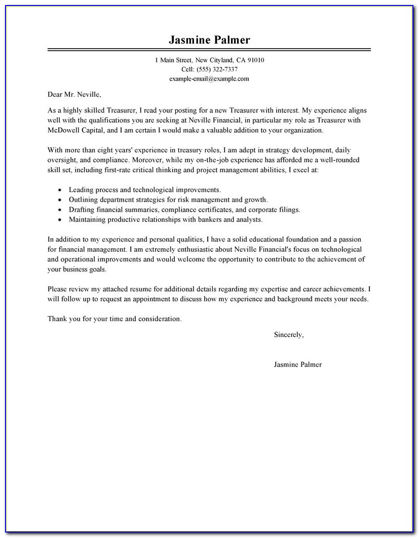 Sample Cover Letter For Internet Job Posting