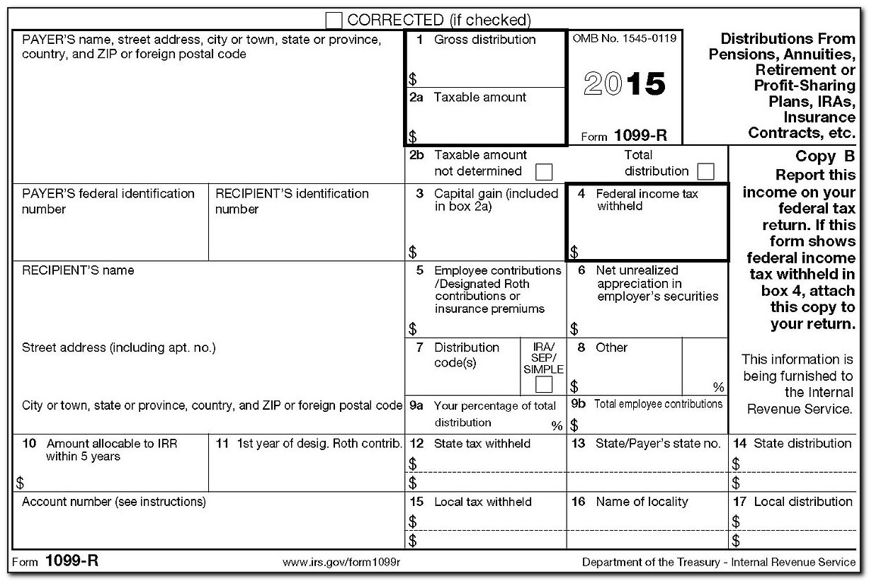 Tax Form 1099 R Instructions